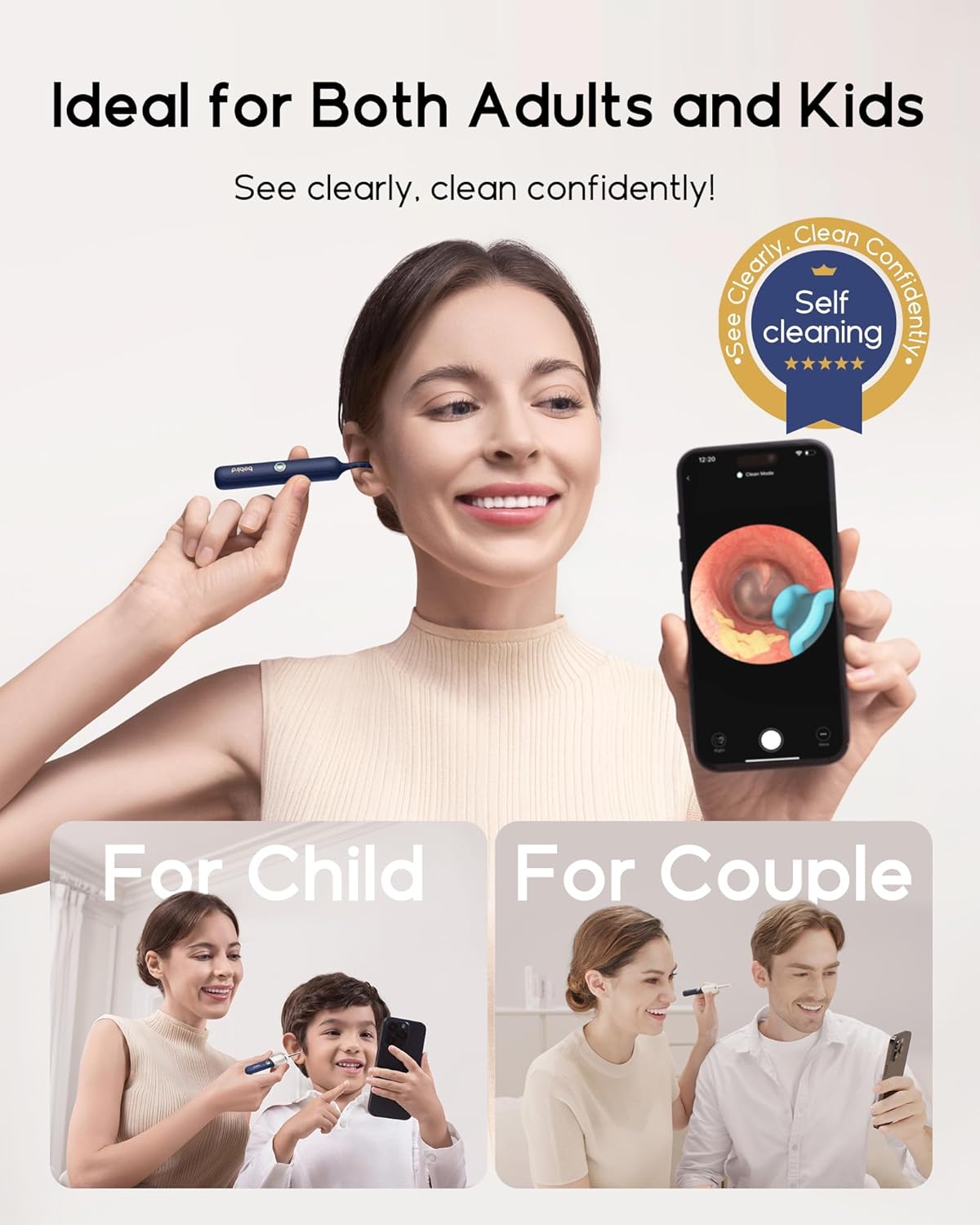 Bebird Earsight Plus R37R ear cleaning kit contents